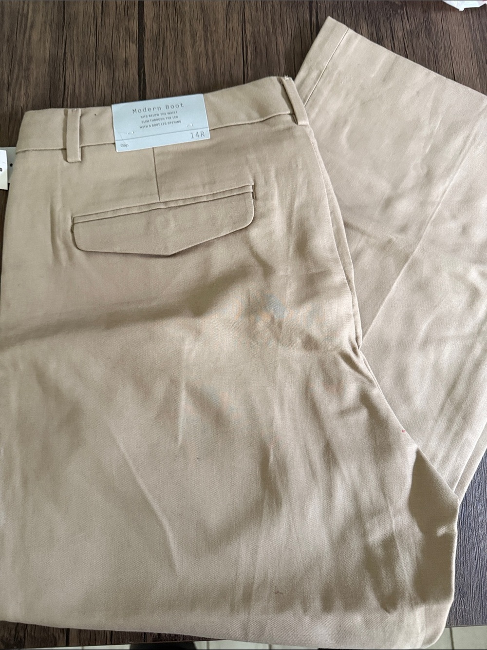 GAP Women’s Modern Boot Tan Pants size 14 Regular NWT
